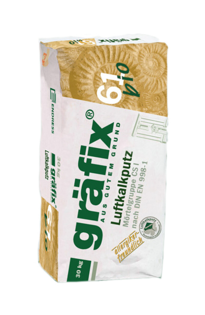 Grafix - 61 fijn 0.8 mm - 30kg - luchtkalk afwerkmortel fijn