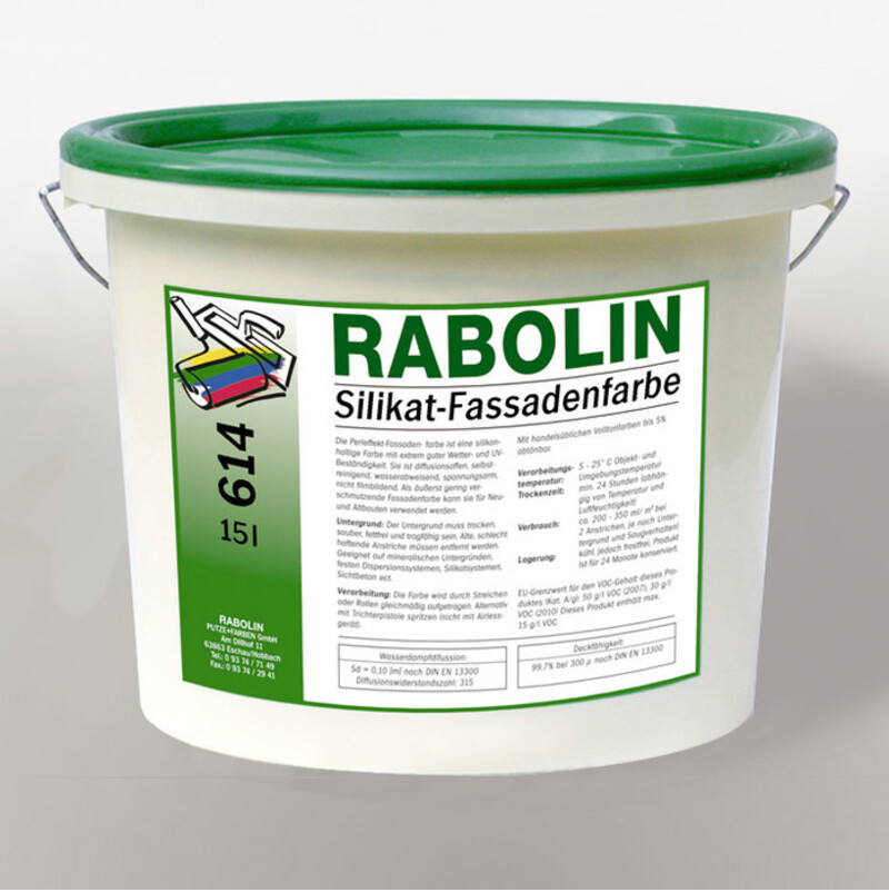 Rabolin 614 - minerale verf WIT - 10 ltr